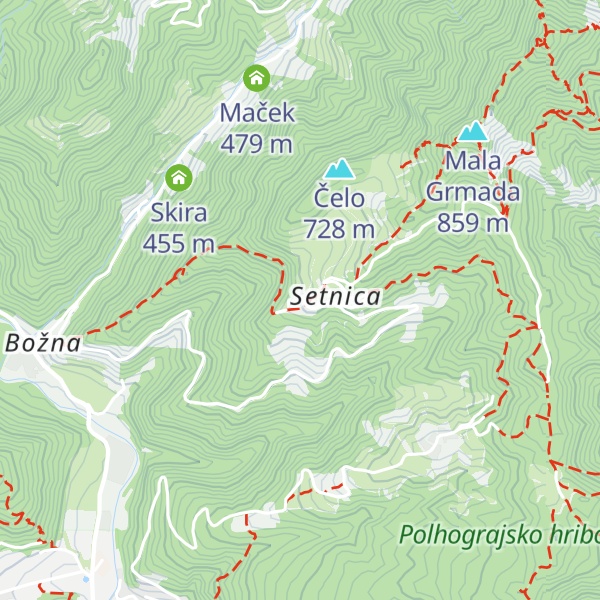 Map of Izletniška kmetija Mehačk