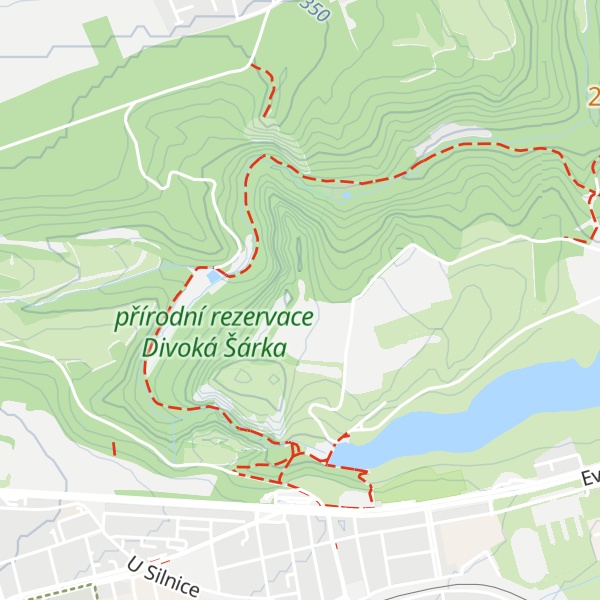 Map of Dívčí skok