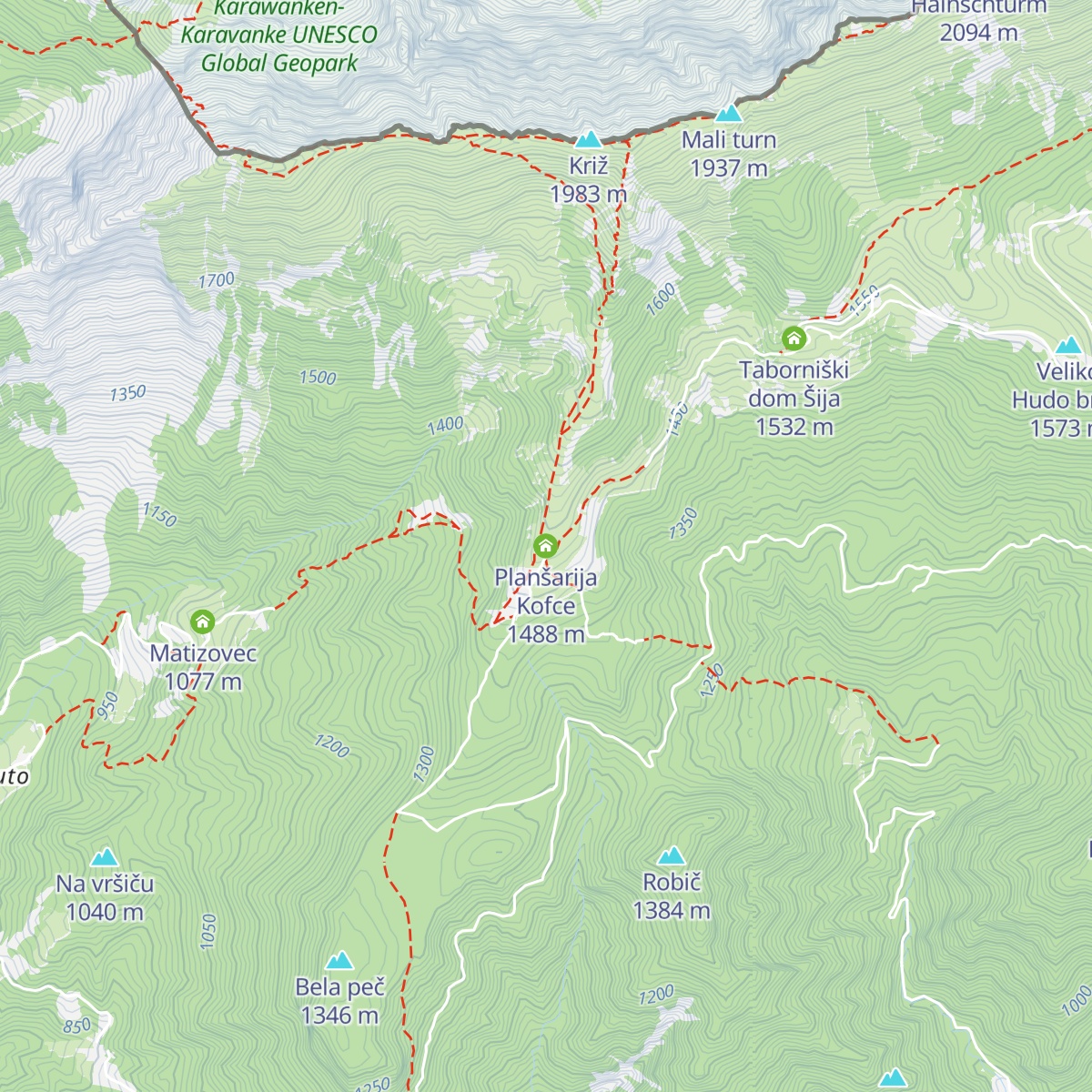 Planšarija Kofce map