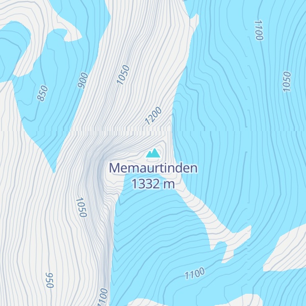 Map of Memaurtinden