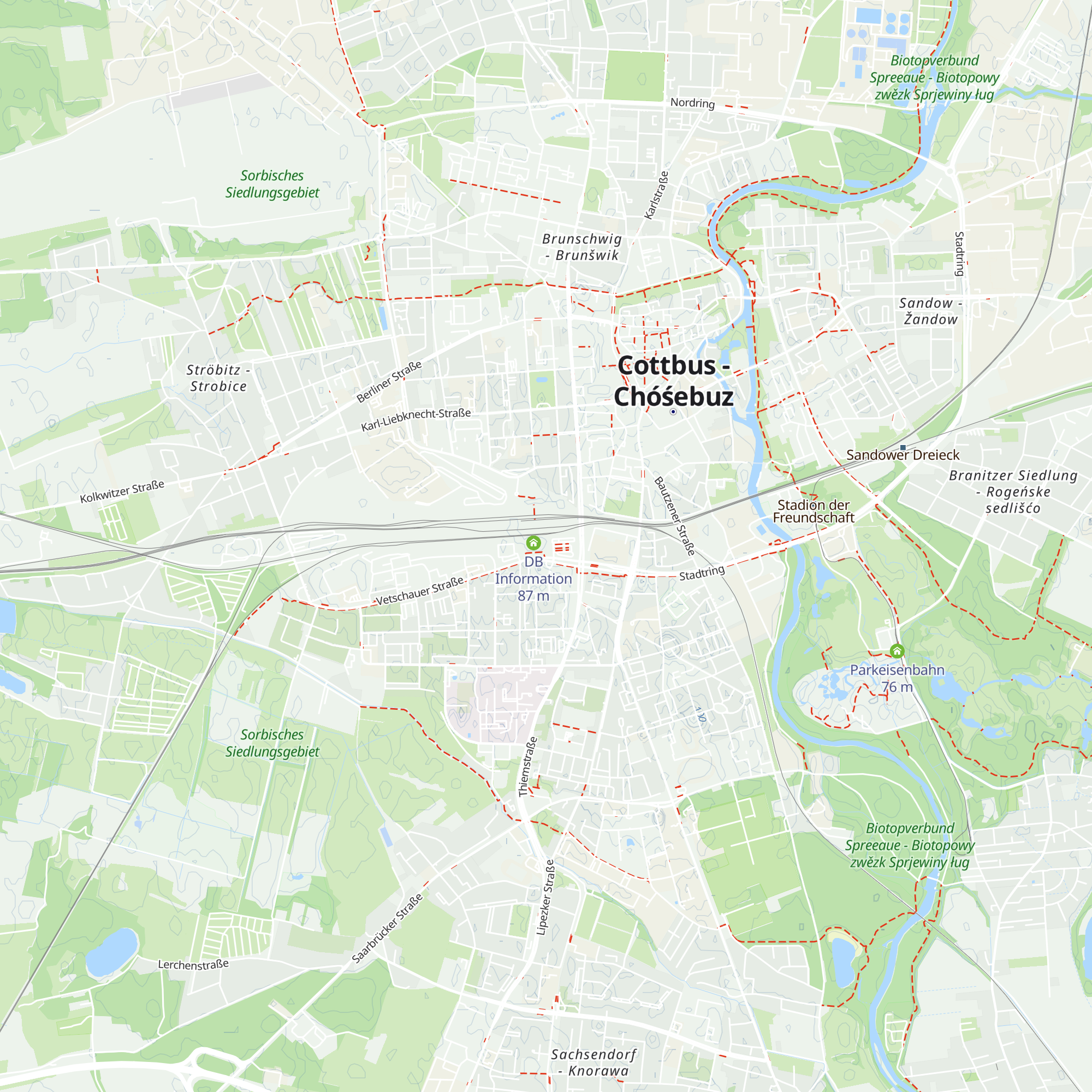 Kundeninformation Cottbusverkehr GmbH map