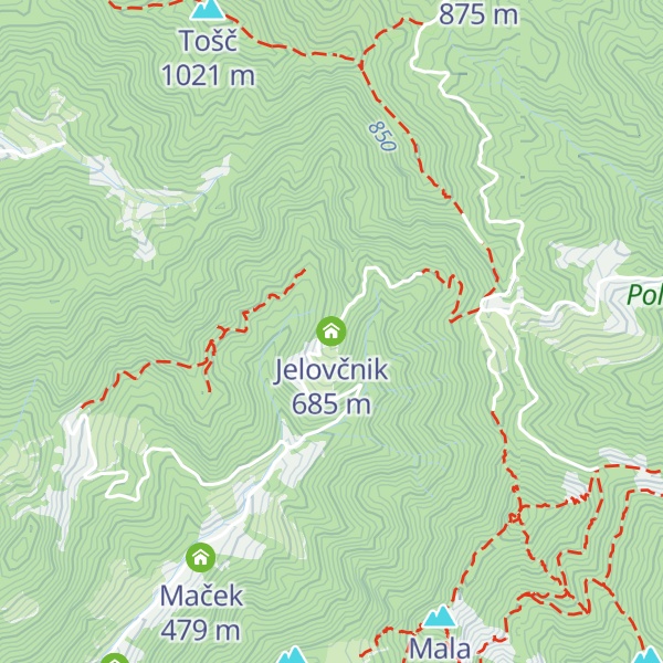 Map of Jelovčnik