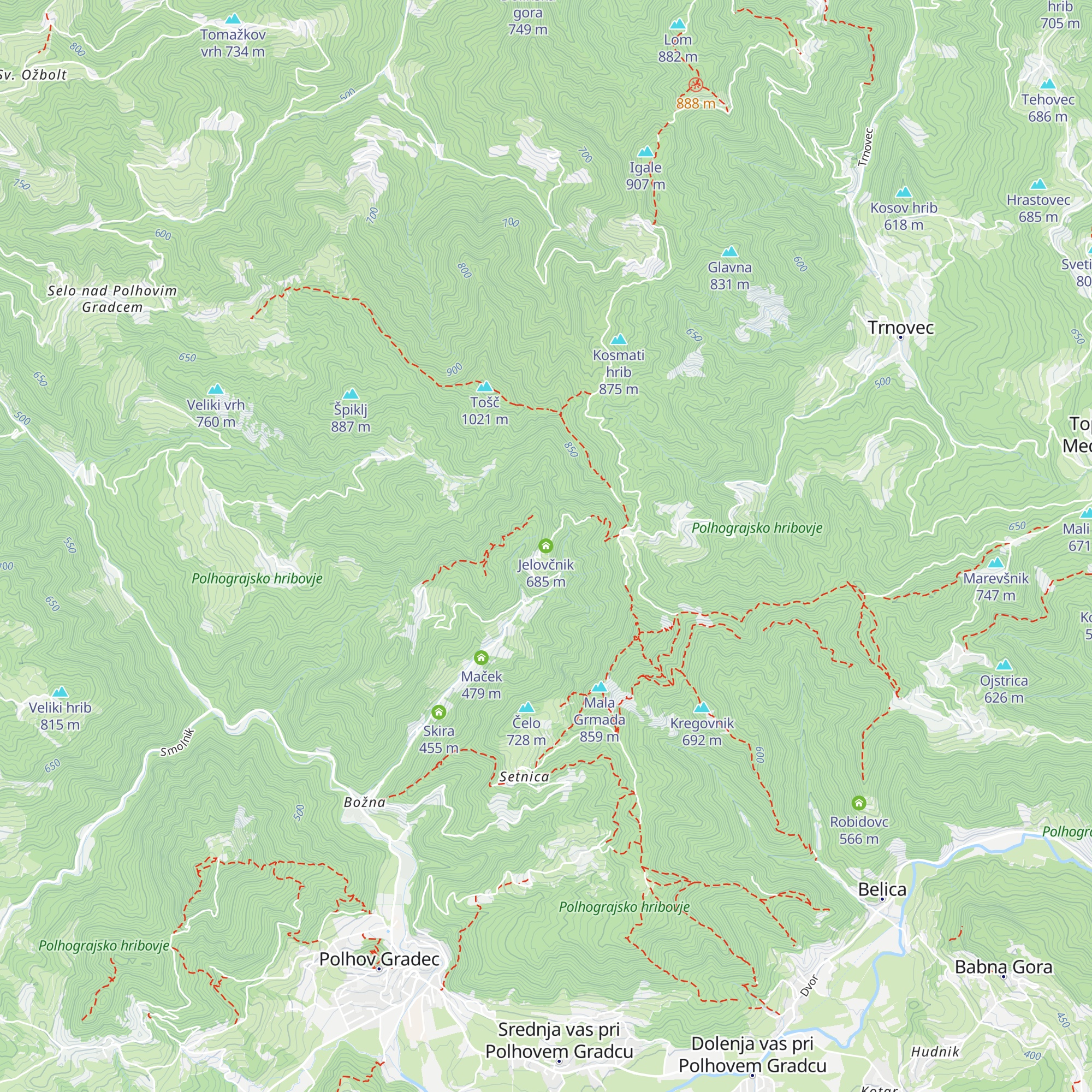 Jelovčnik map