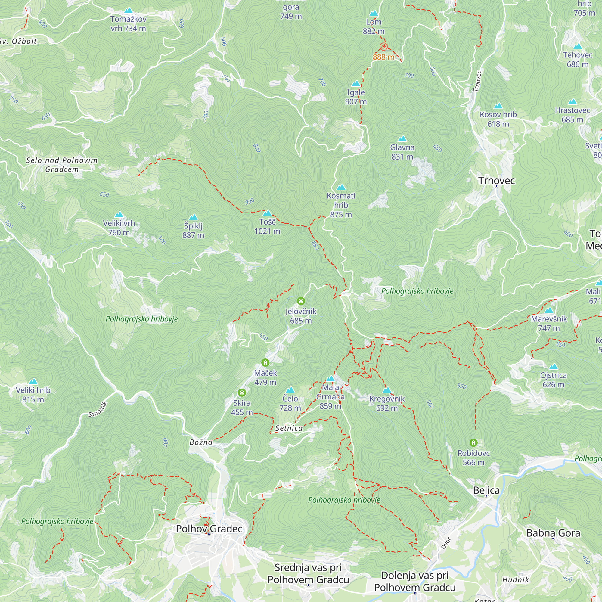 Jelovčnik map