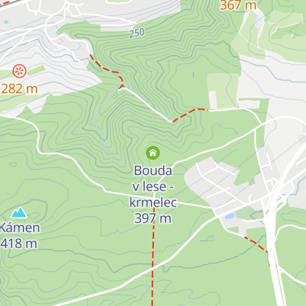 Map of Bouda v lese - krmelec