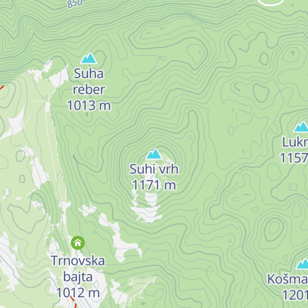Map of Suhi vrh