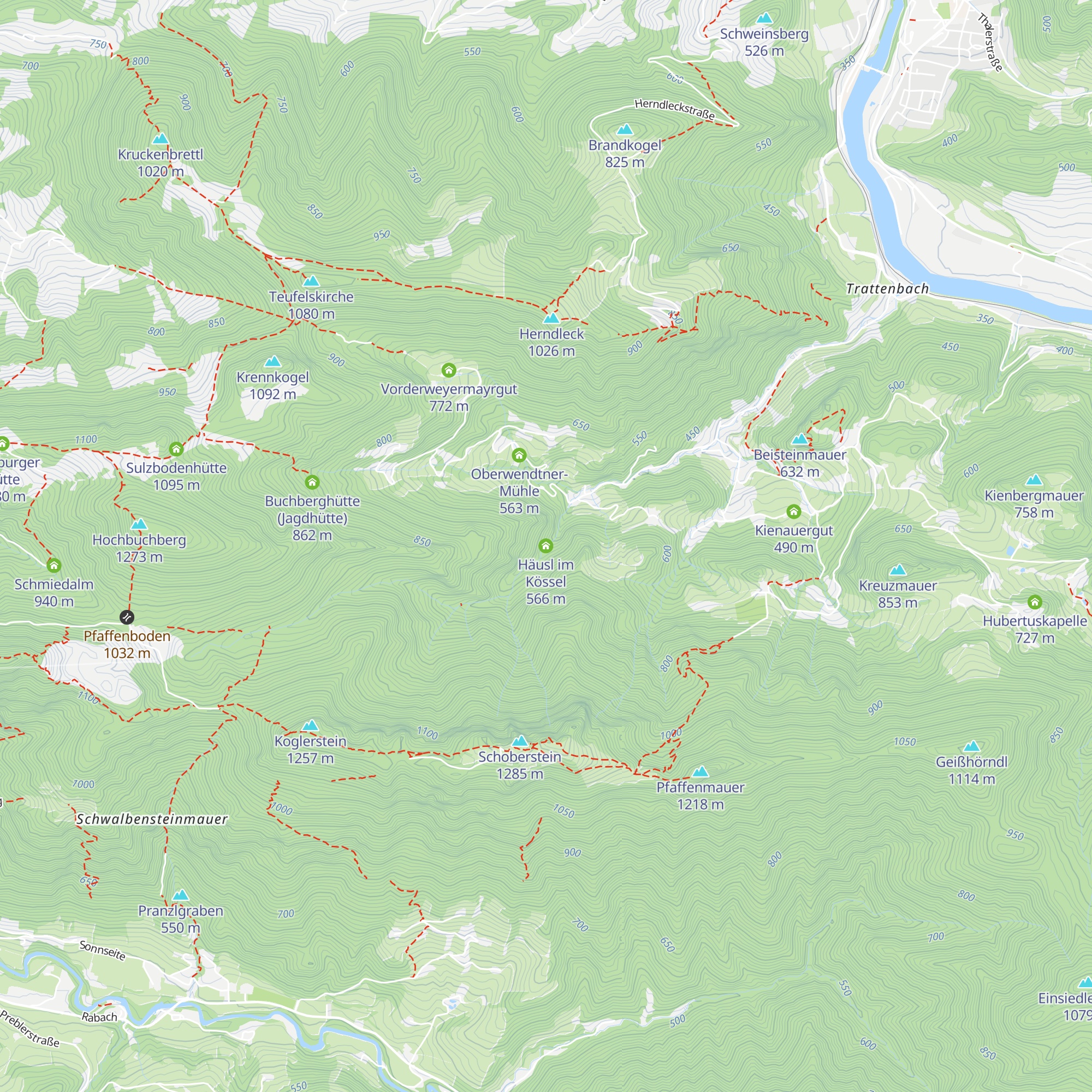 Häusl im Kössel map