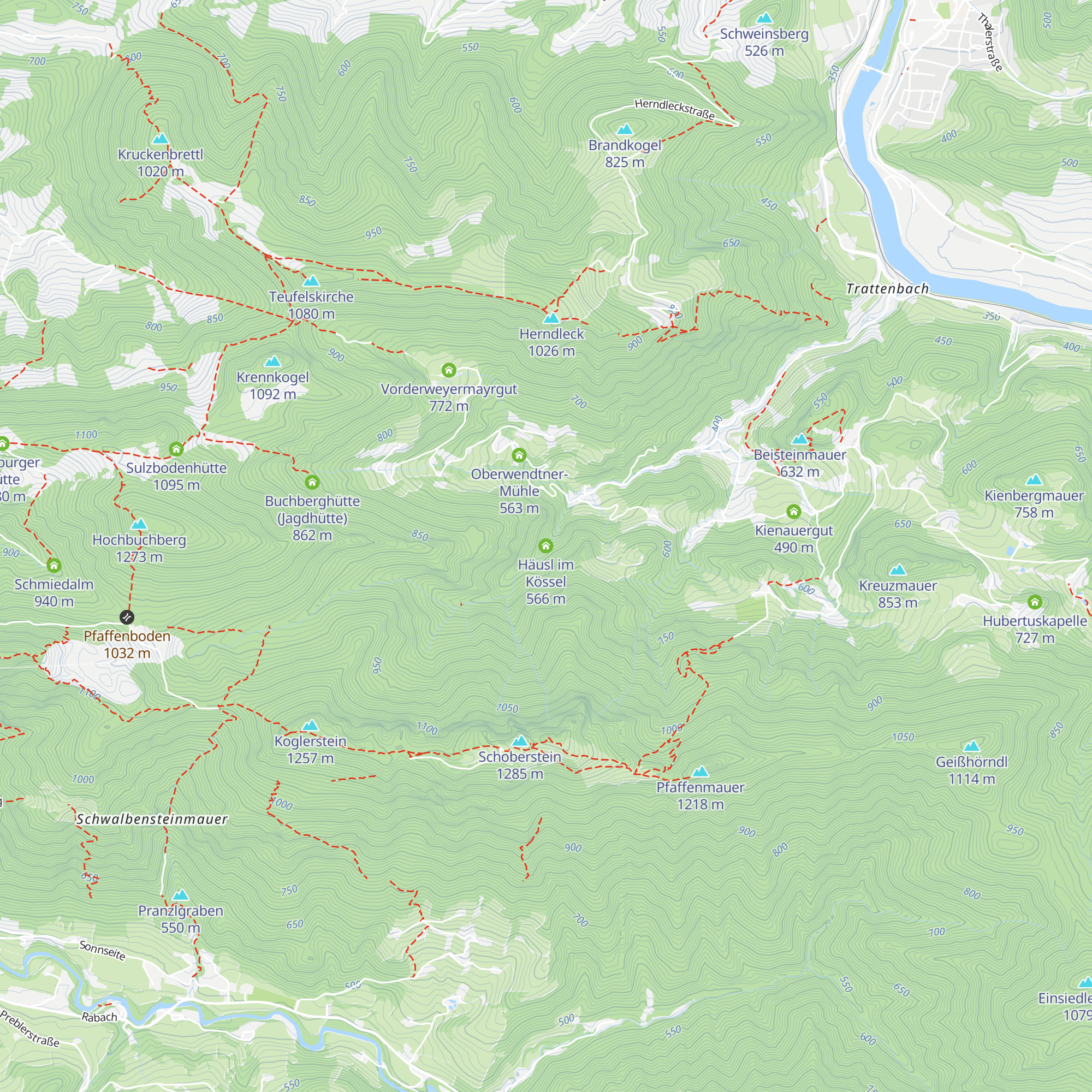 Häusl im Kössel map