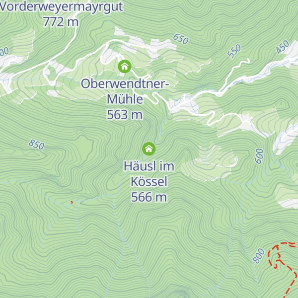 Map of Häusl im Kössel