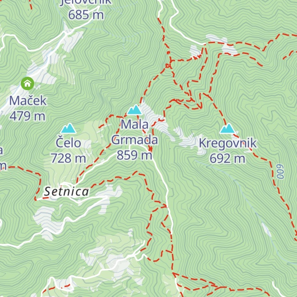 Map of Lovska koča LD Dobrova