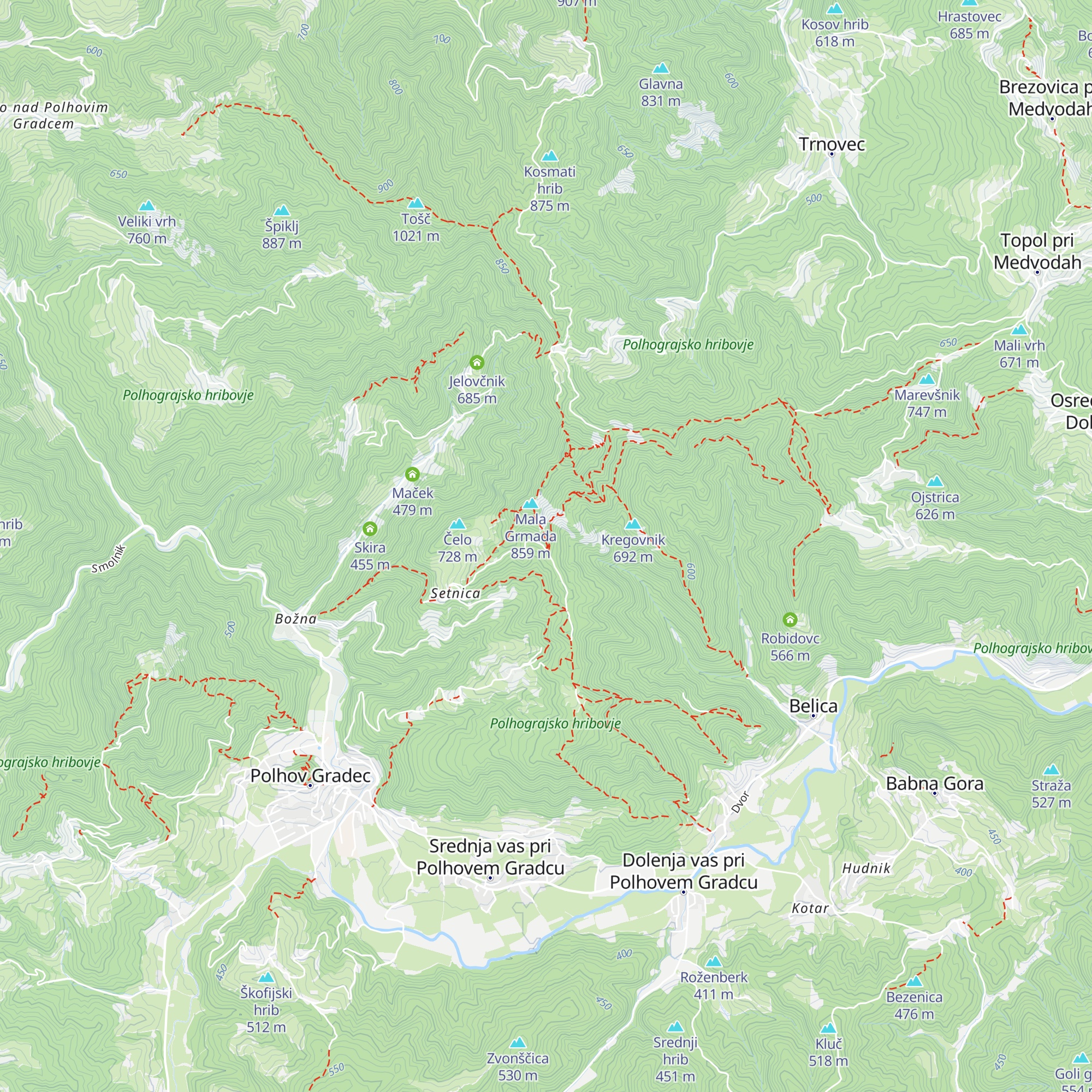 Lovska koča LD Dobrova map