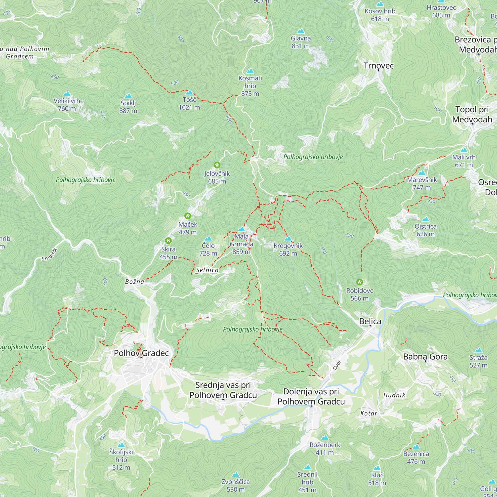 Lovska koča LD Dobrova map