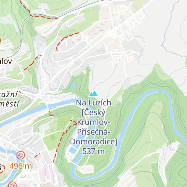 Map of Na Luzích [Český Krumlov-Přísečná-Domoradice]
