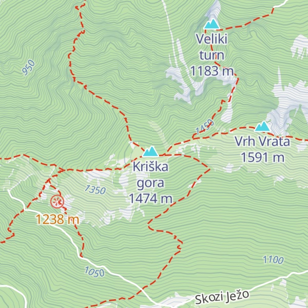 Map of Koča na Kriški gori