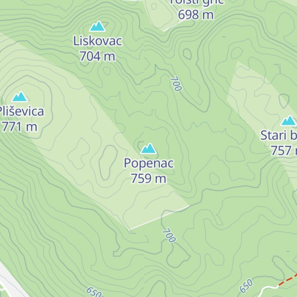 Map of Popenac