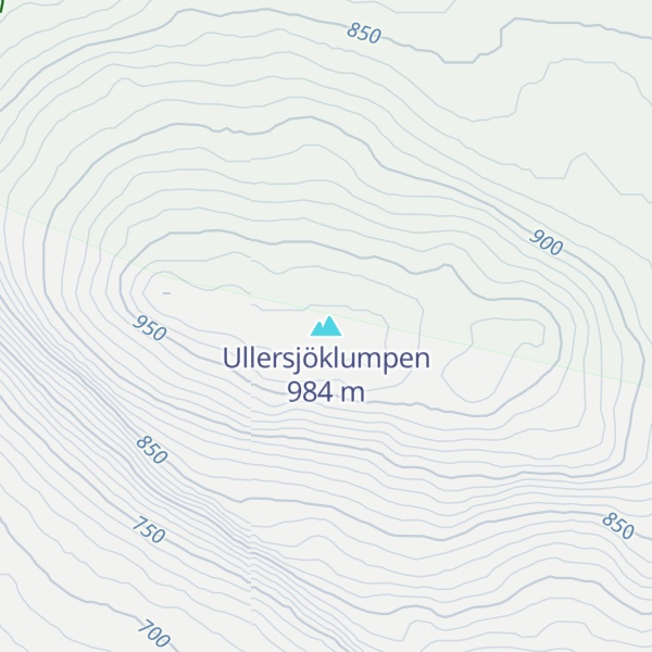 Map of Ullersjöklumpen