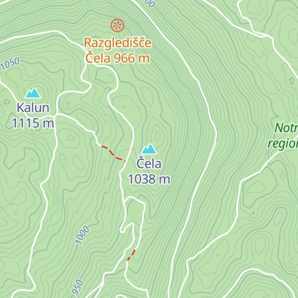 Map of Čela