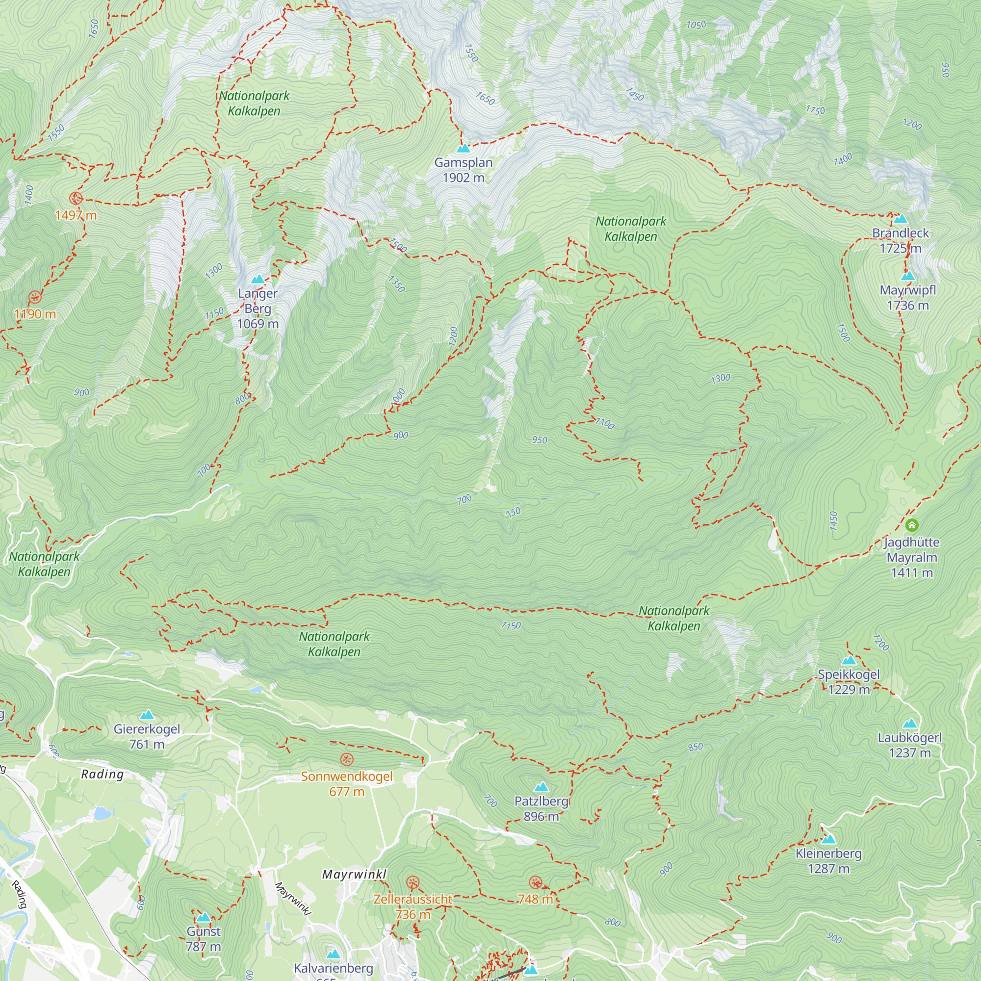 Jagdhütte Rettenbachreith map