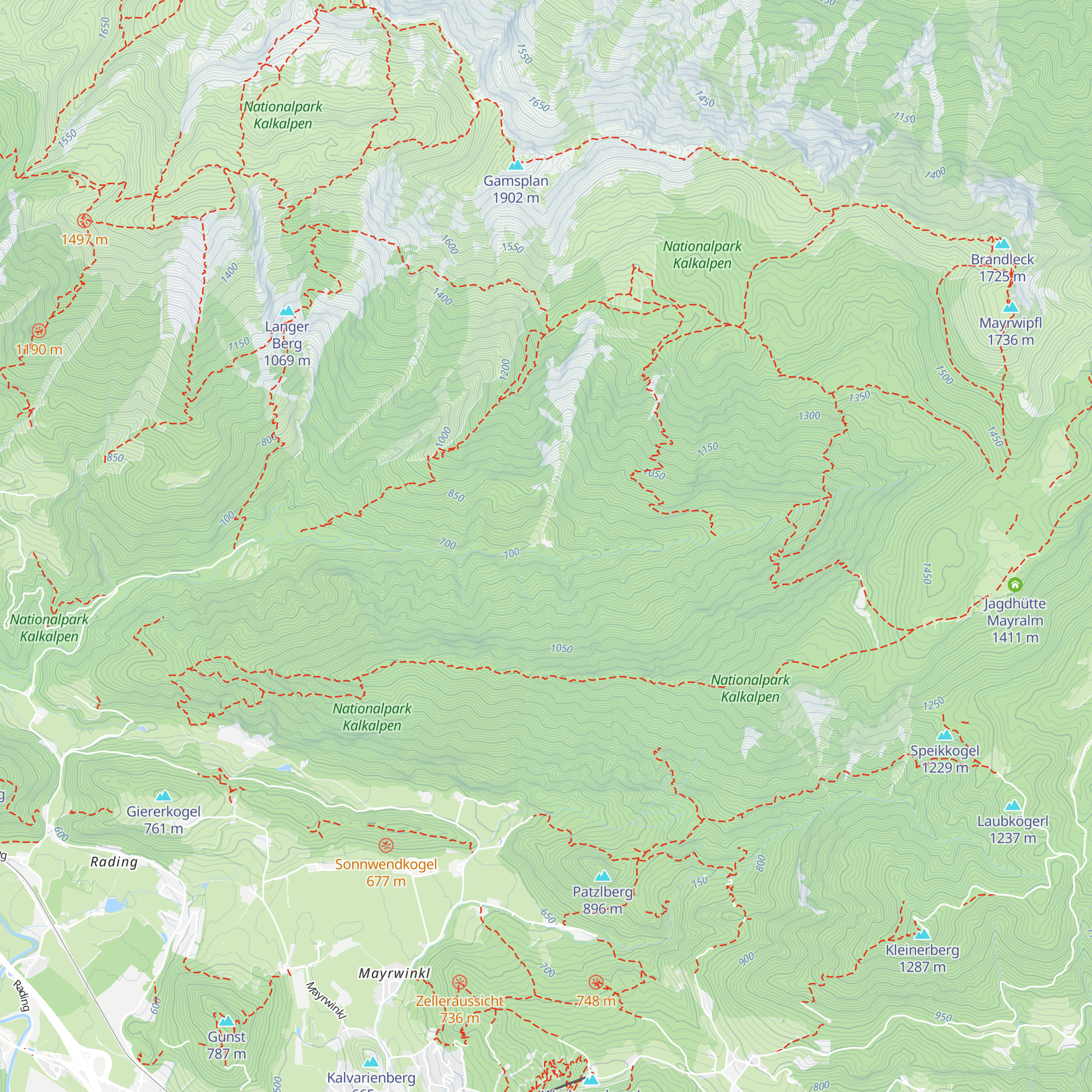 Jagdhütte Rettenbachreith map