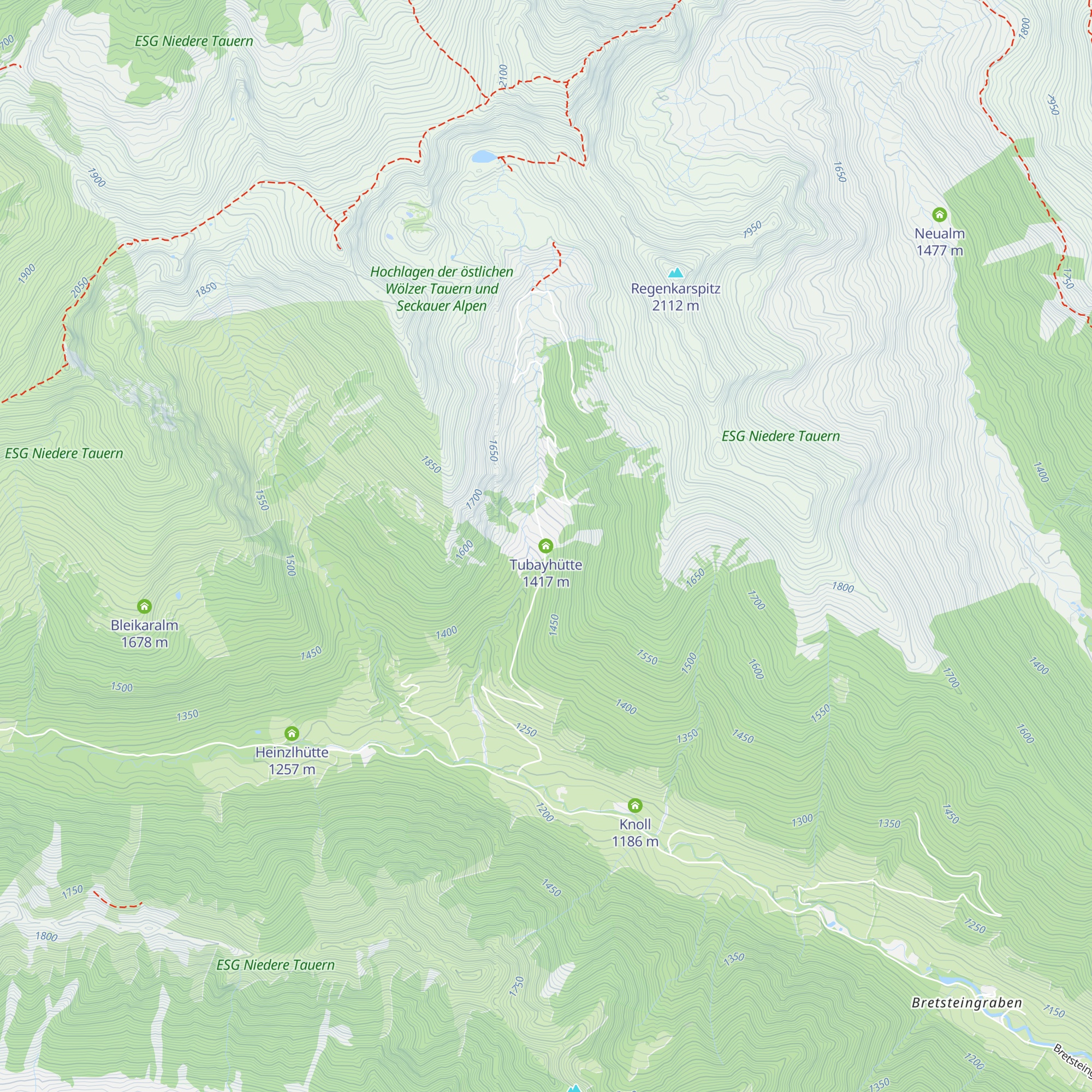 Tubayhütte map
