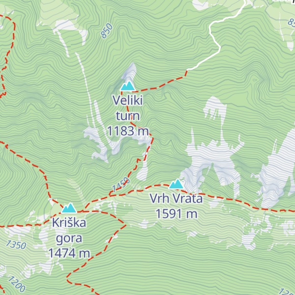 Map of Lovska koča LD Tržič