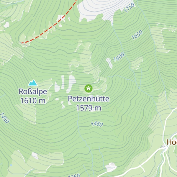 Map of Petzenhütte