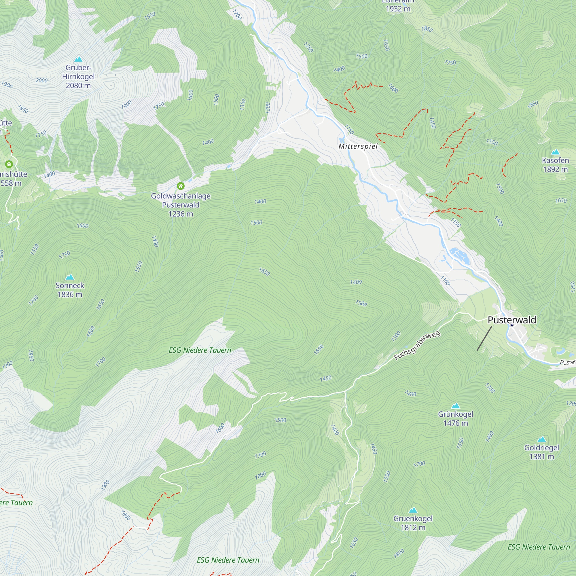 Untere Eiweggerhütte map