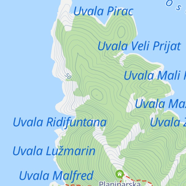 Map of Mažova gora