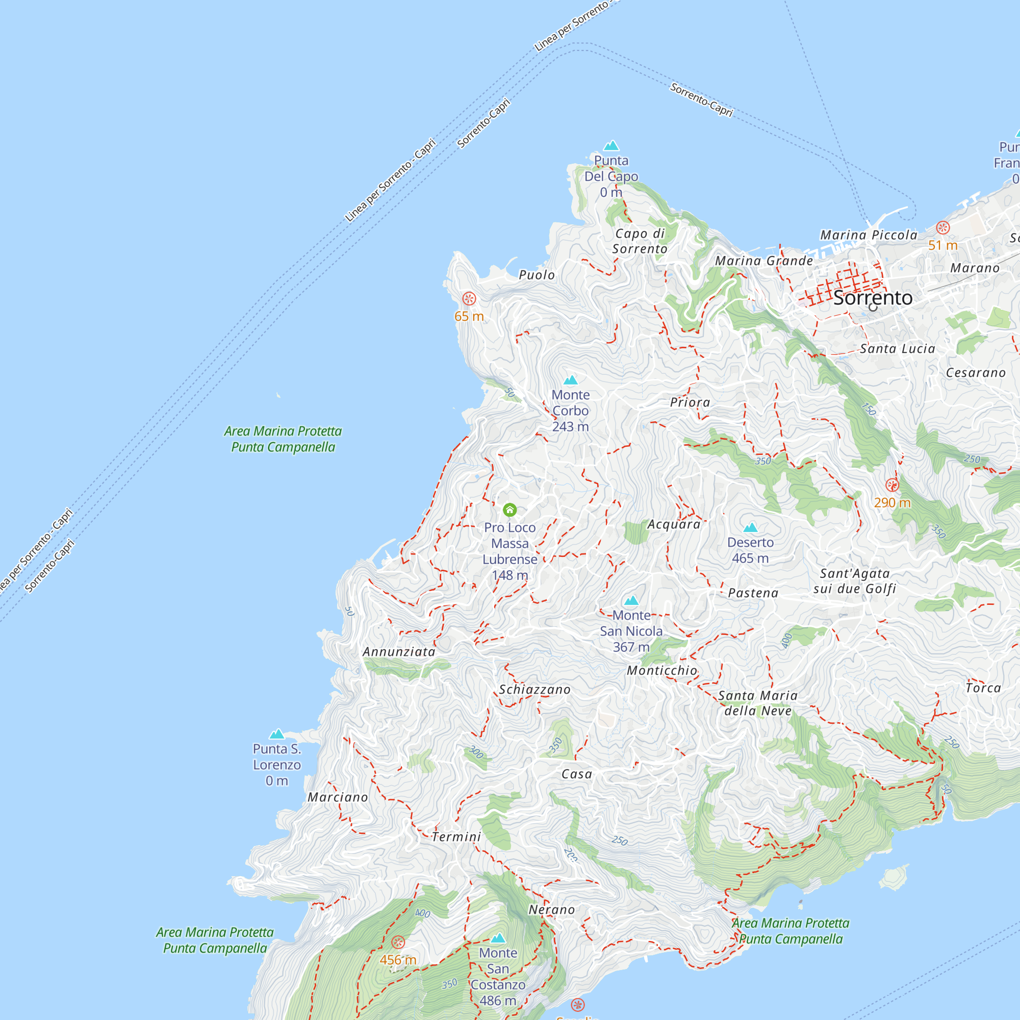 Pro Loco Massa Lubrense map