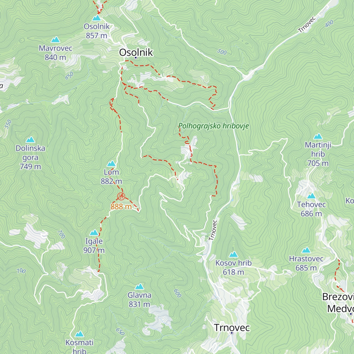 Mihelčičev dom na Govejku map