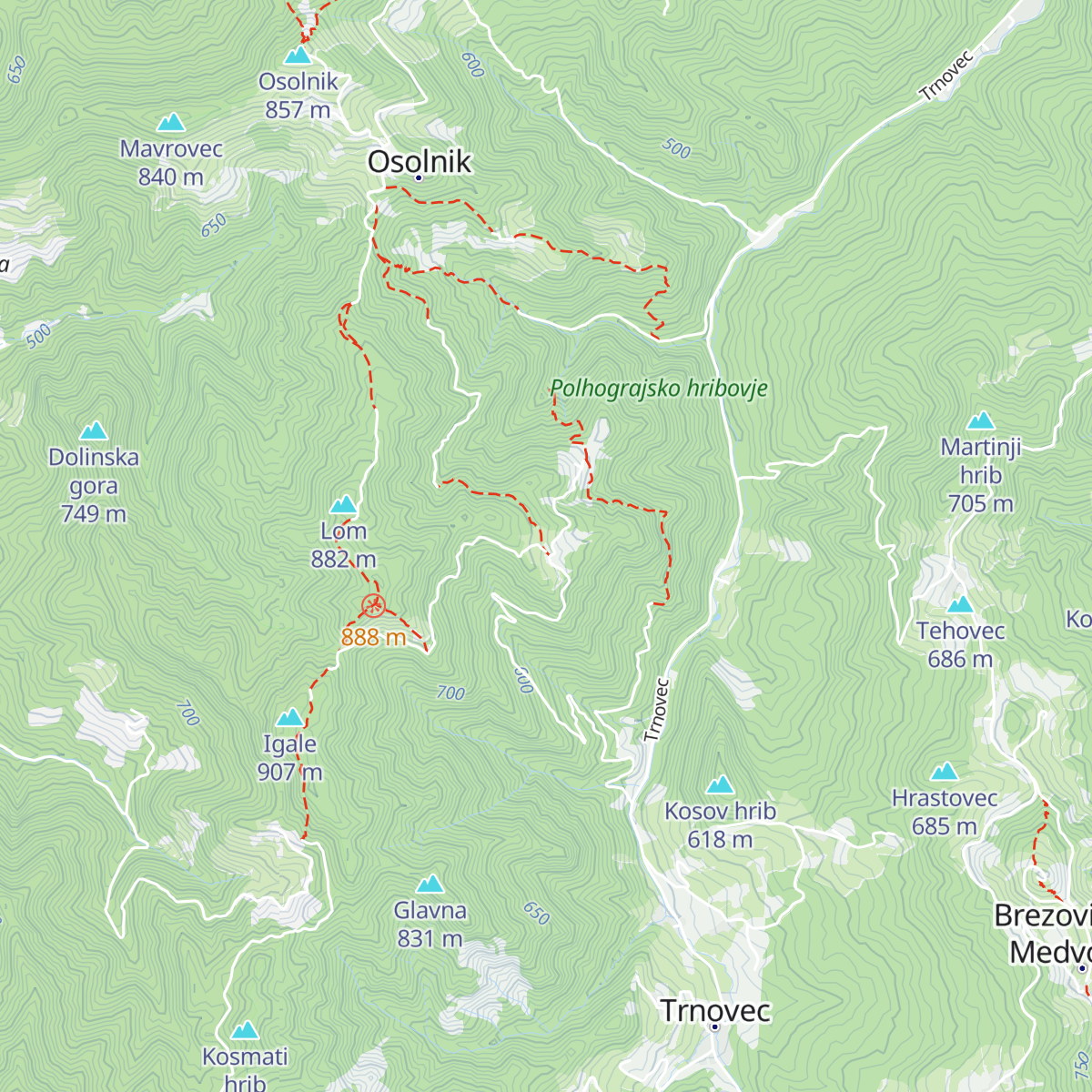 Mihelčičev dom na Govejku map