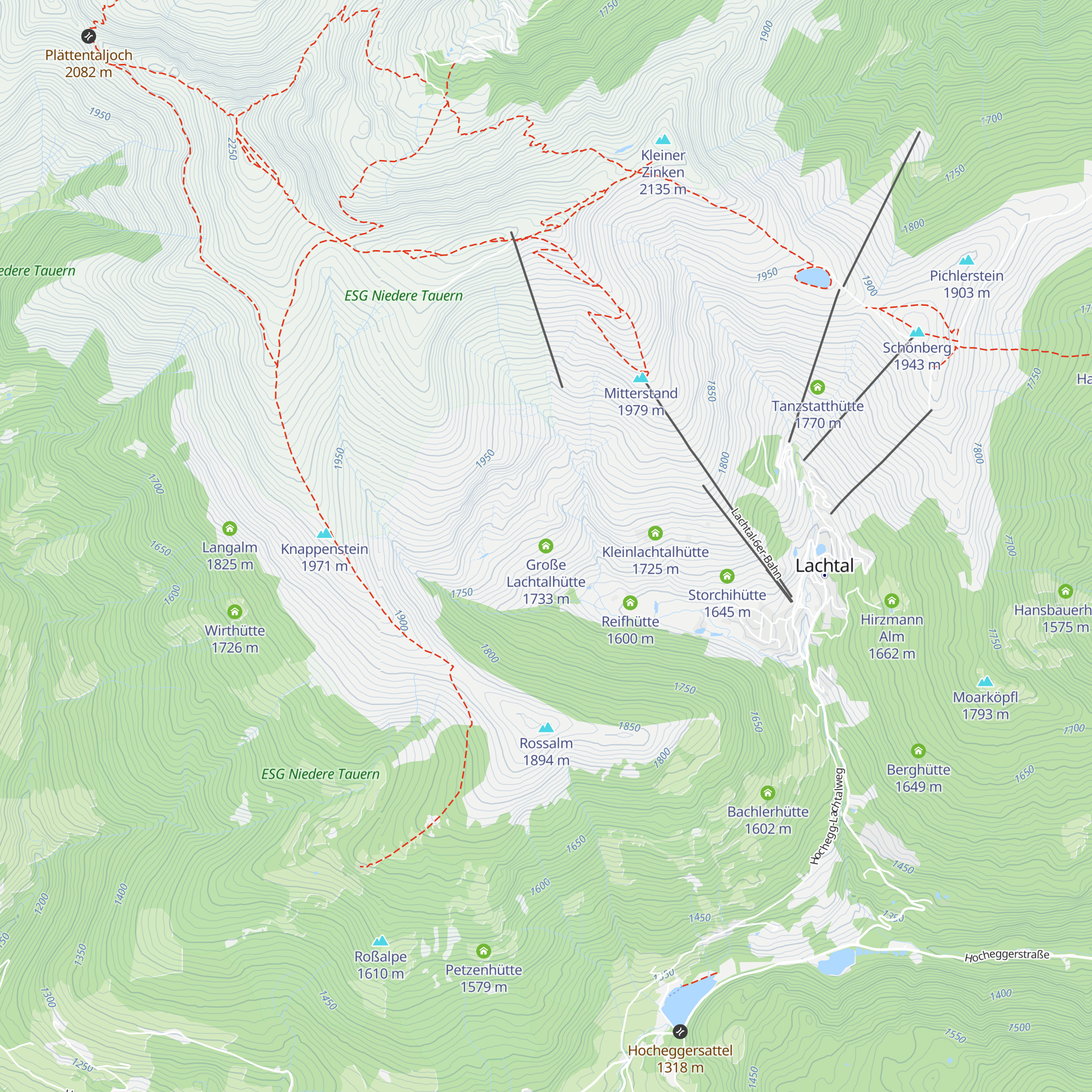 Große Lachtalhütte map