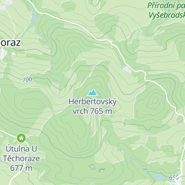 Map of Herbertovský vrch