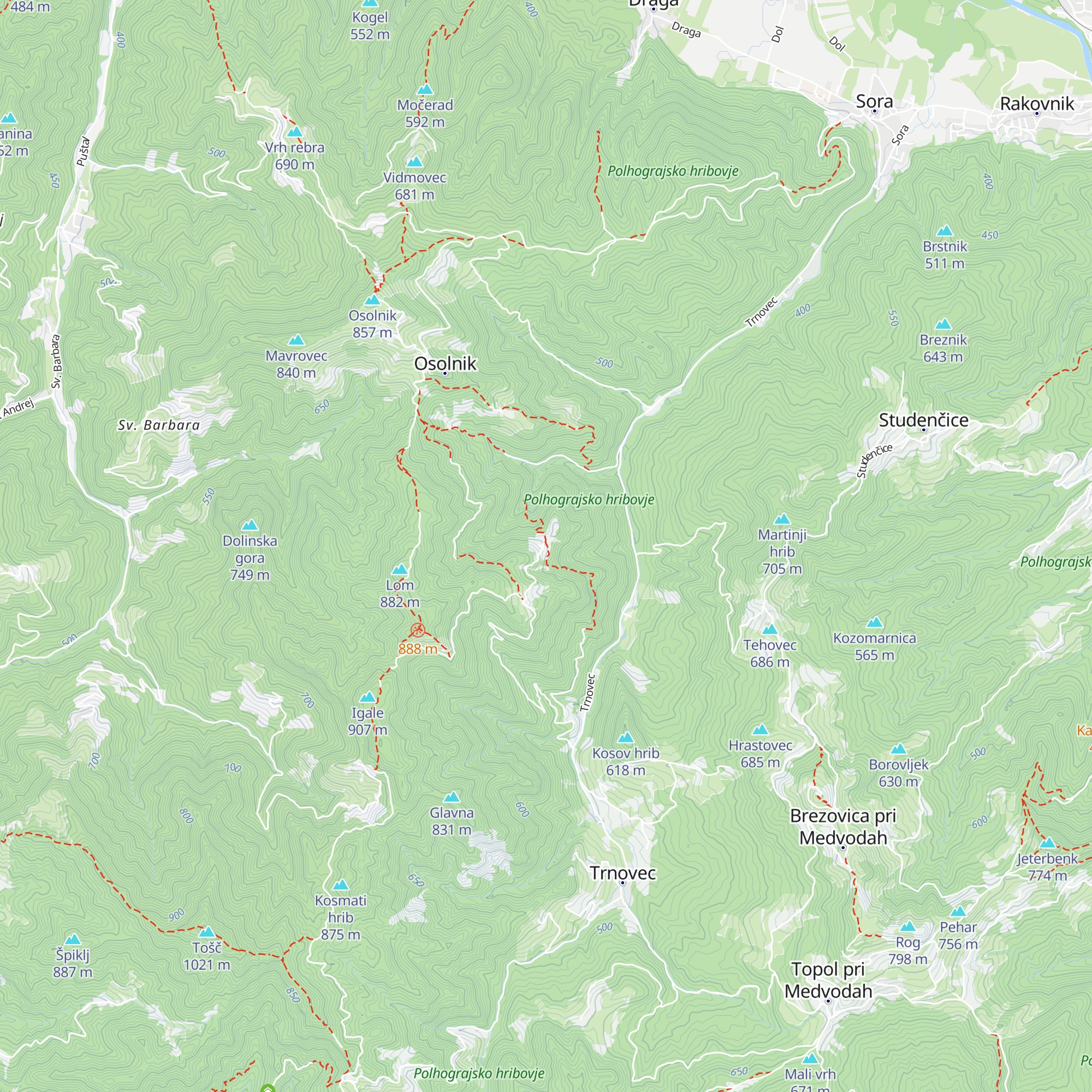 Lužar map