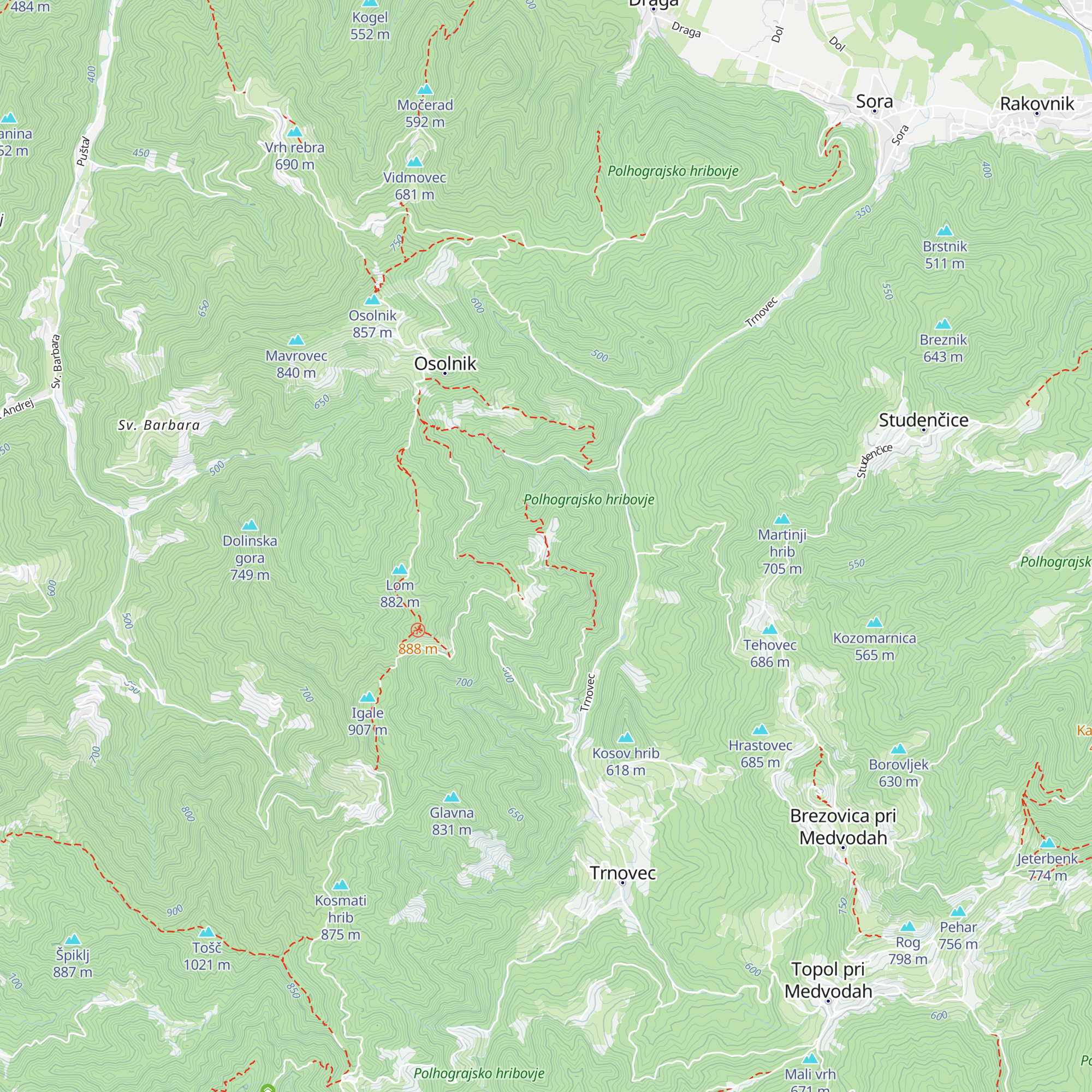 Lužar map