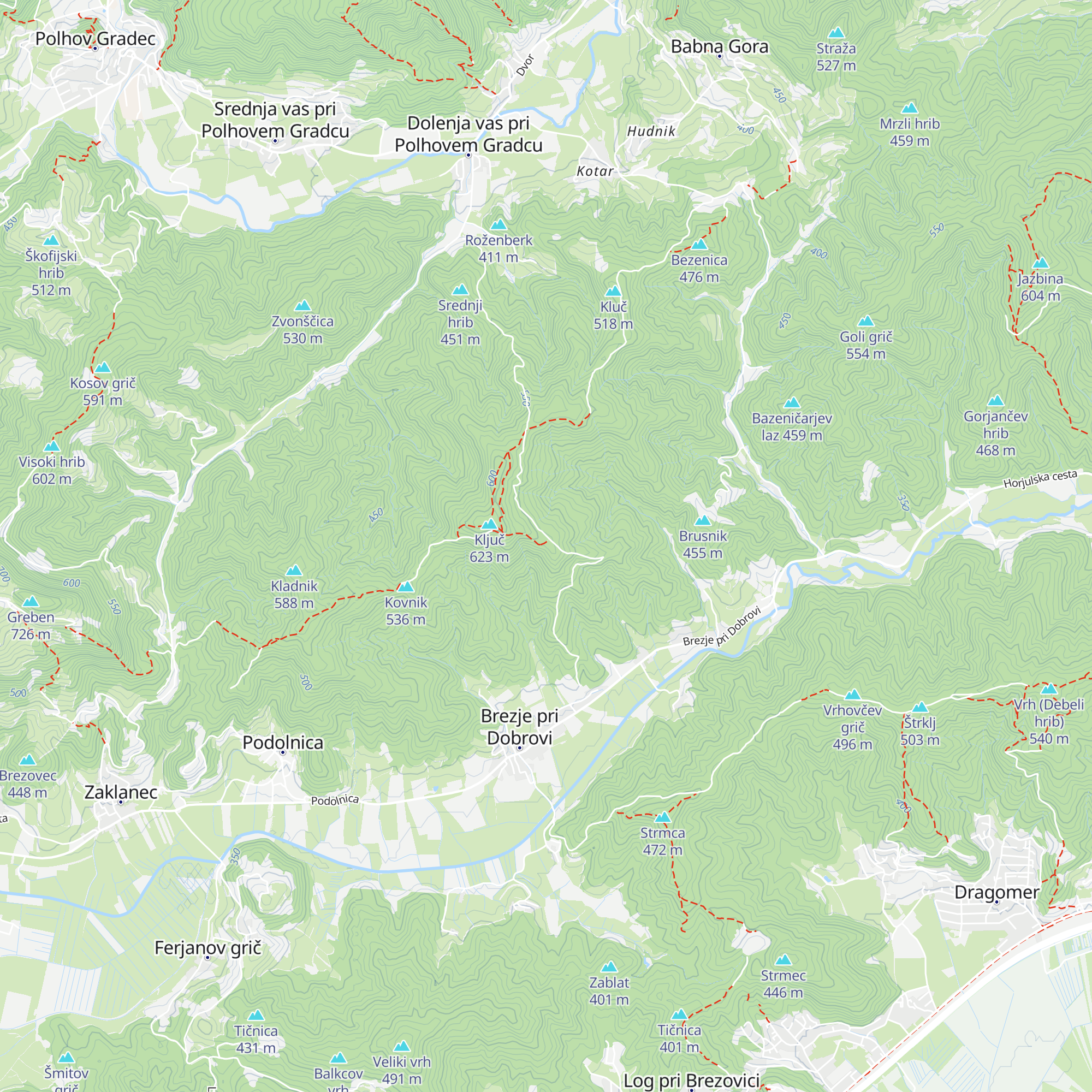 Partizanski dom na Ključu map