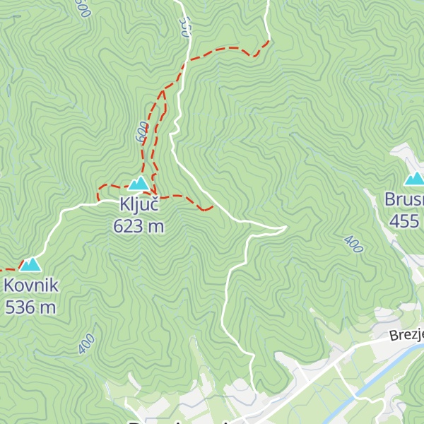 Map of Partizanski dom na Ključu