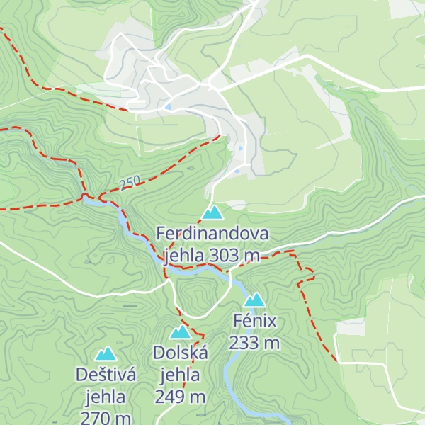 Map of Ferdinandova jehla