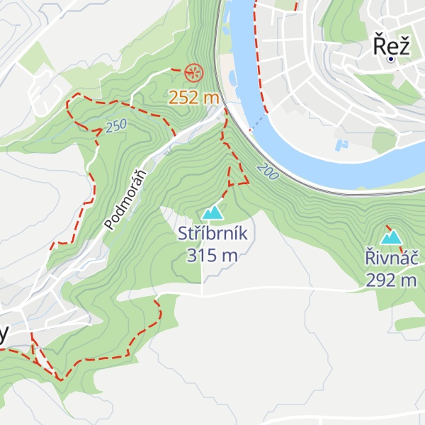 Map of Stříbrník