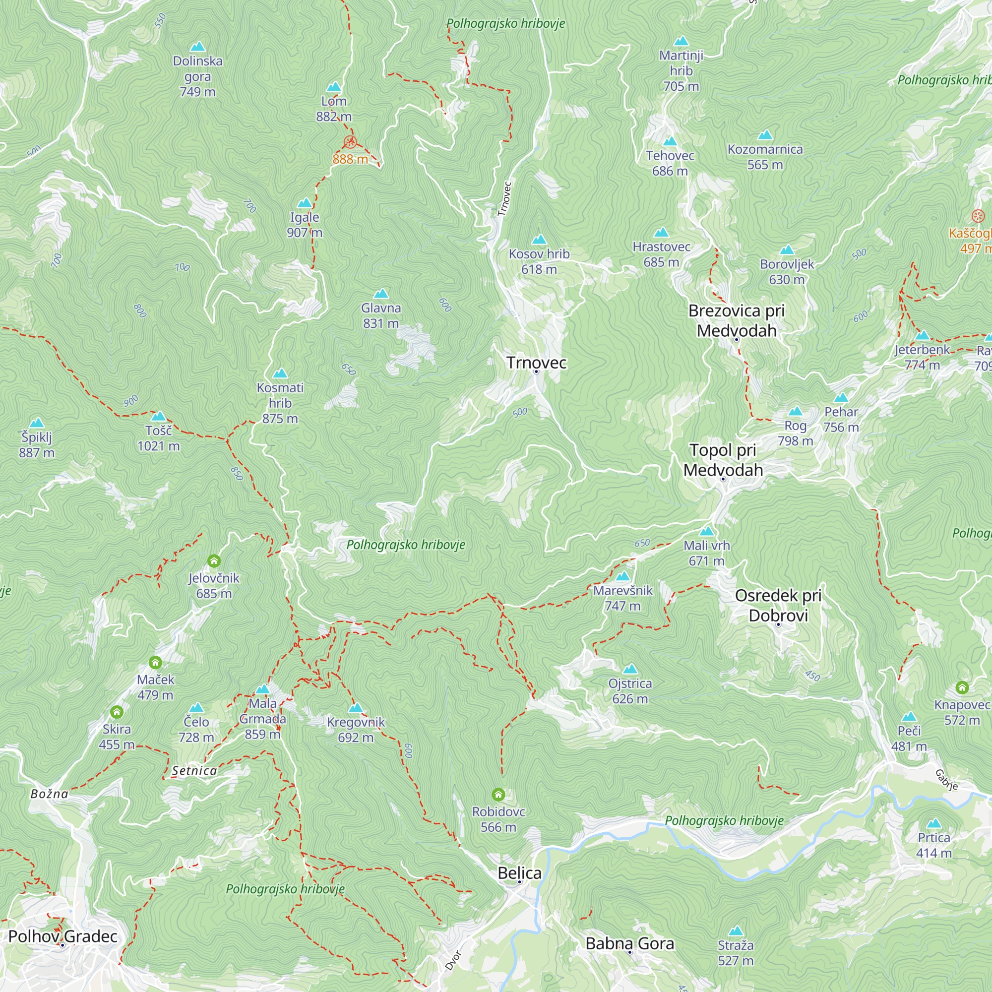 Robež map