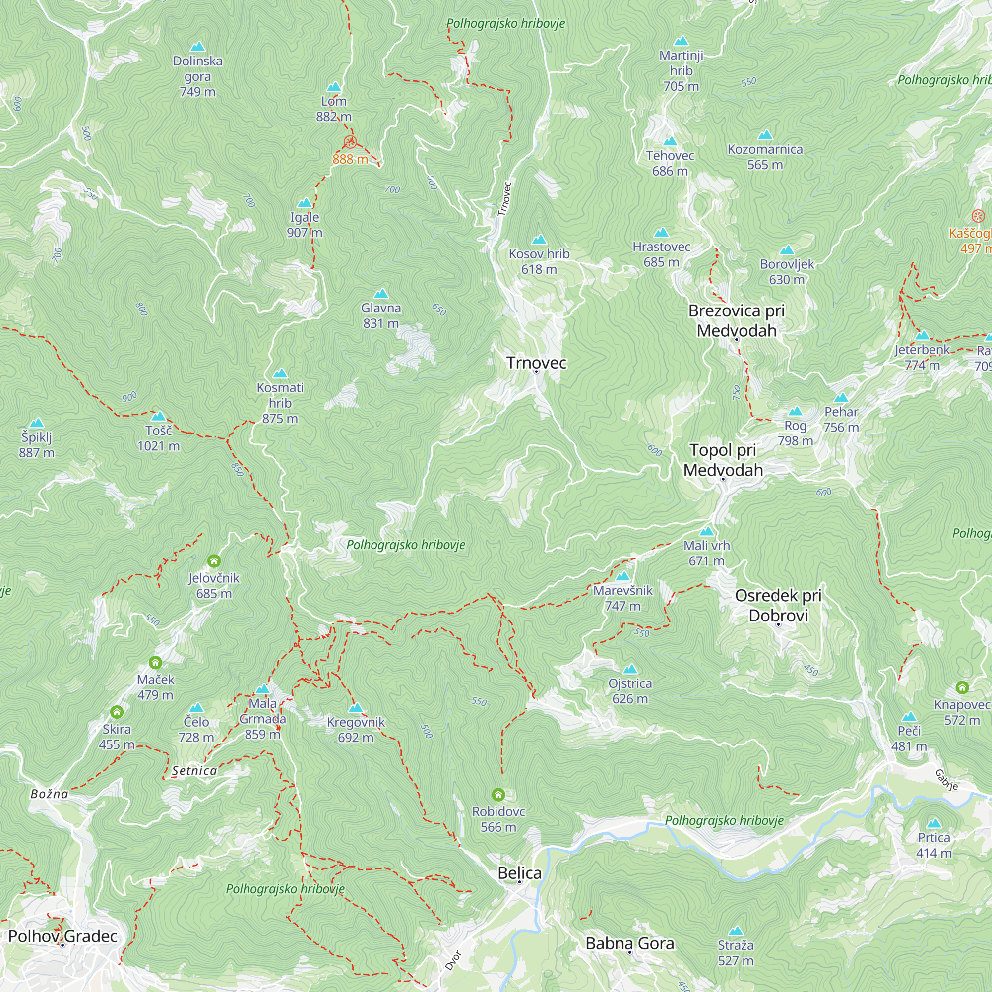Robež map
