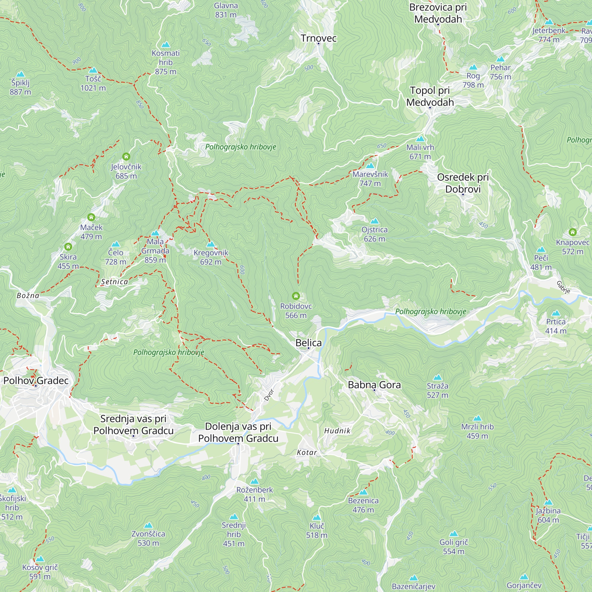 Robidovc map