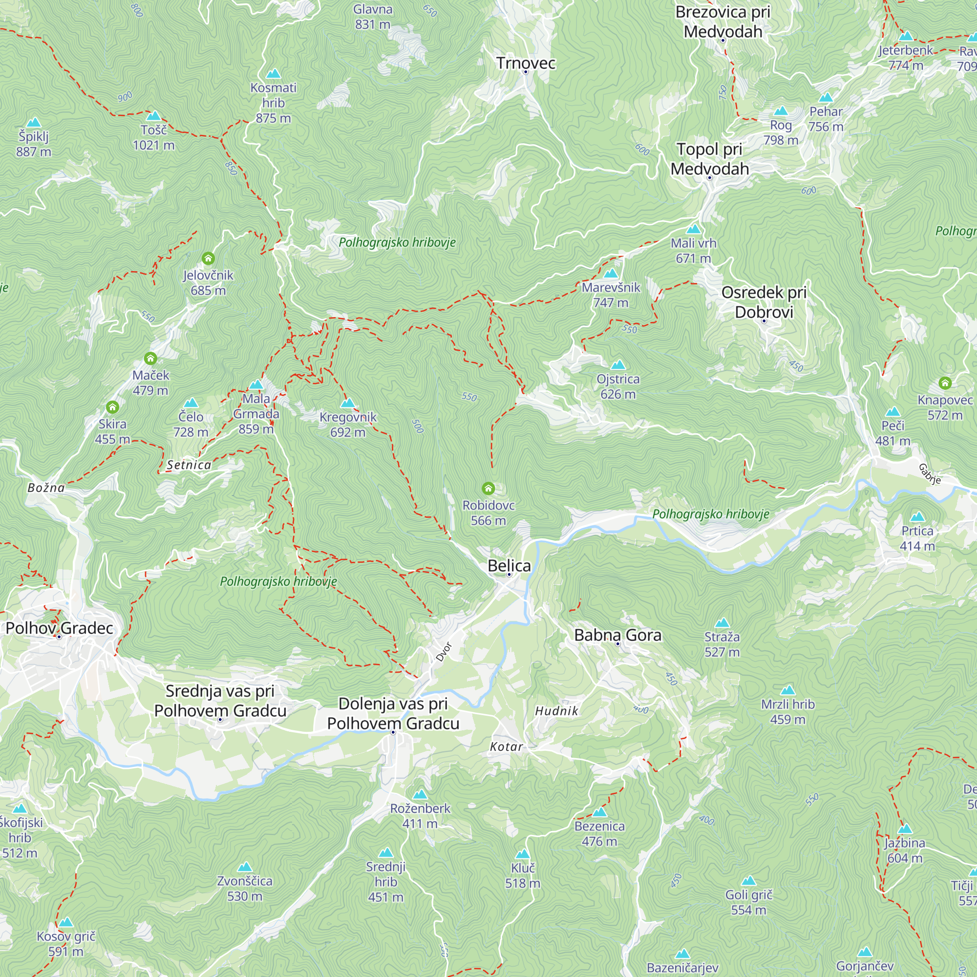 Robidovc map