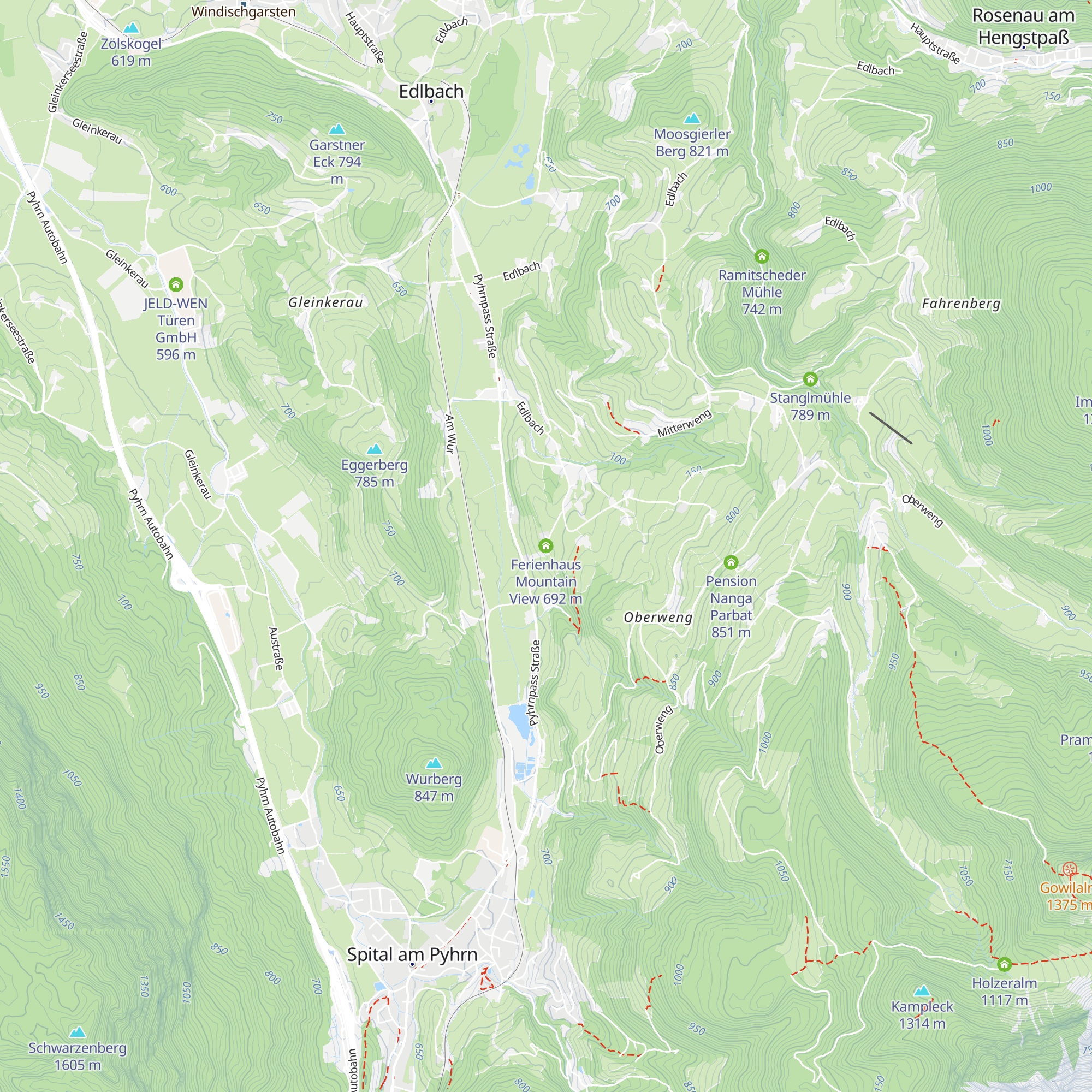 Ferienhaus Mountain View map