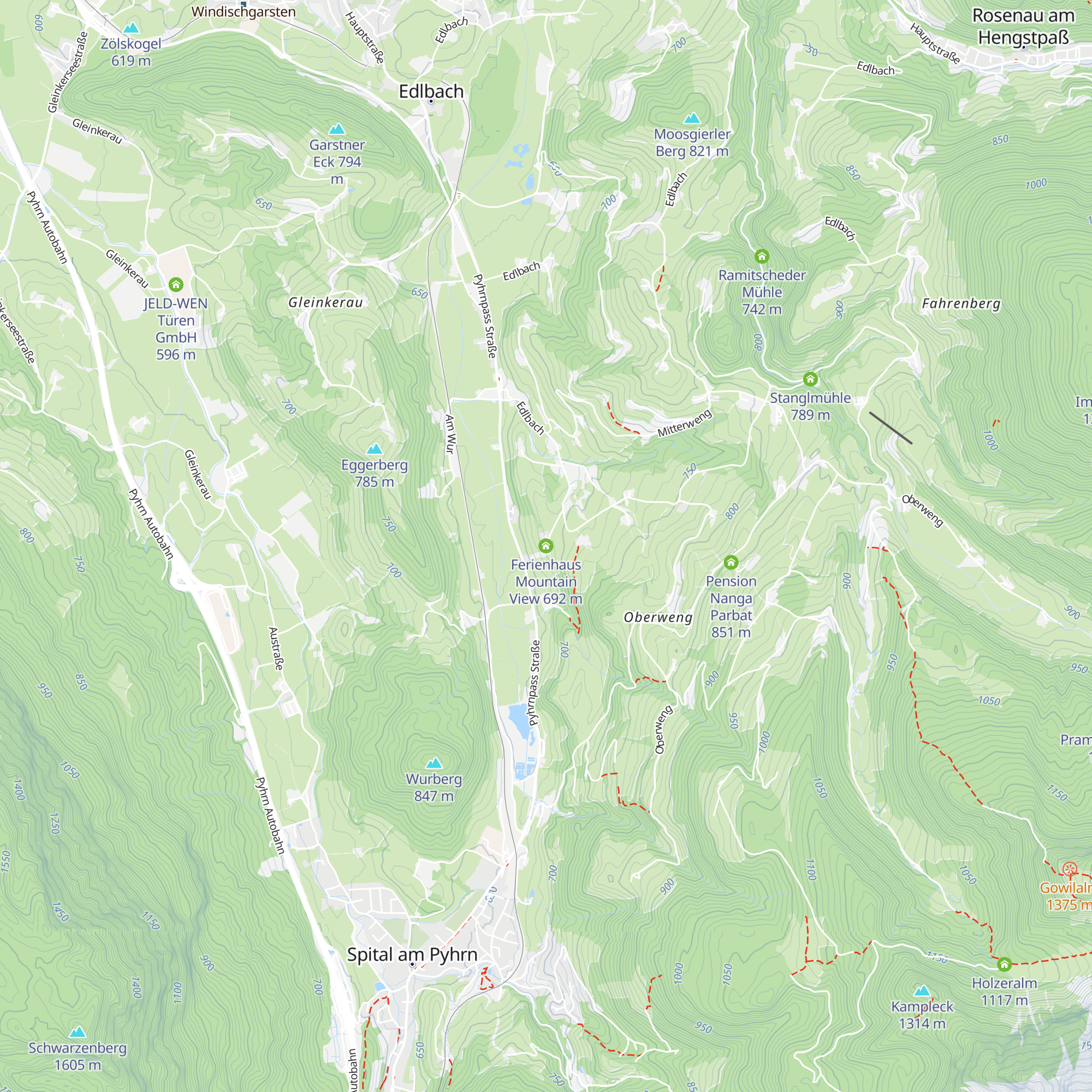 Ferienhaus Mountain View map