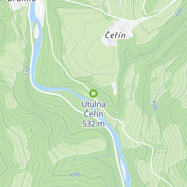 Map of Útulna Čeřín
