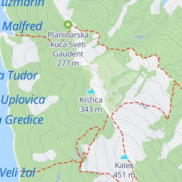 Map of Križica