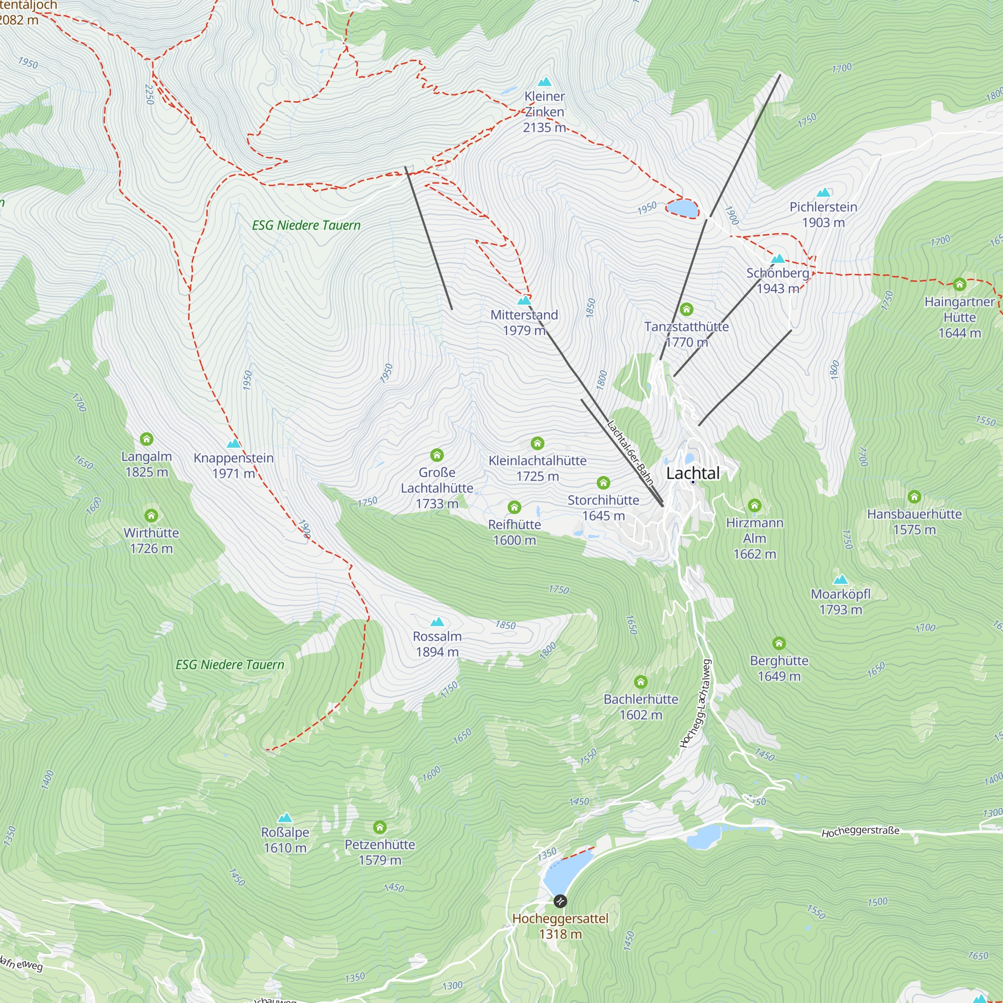 Päryhütte map