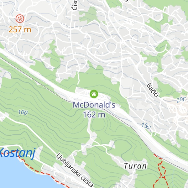 Map of McDonald's