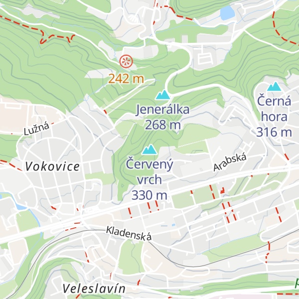 Map of Červený vrch
